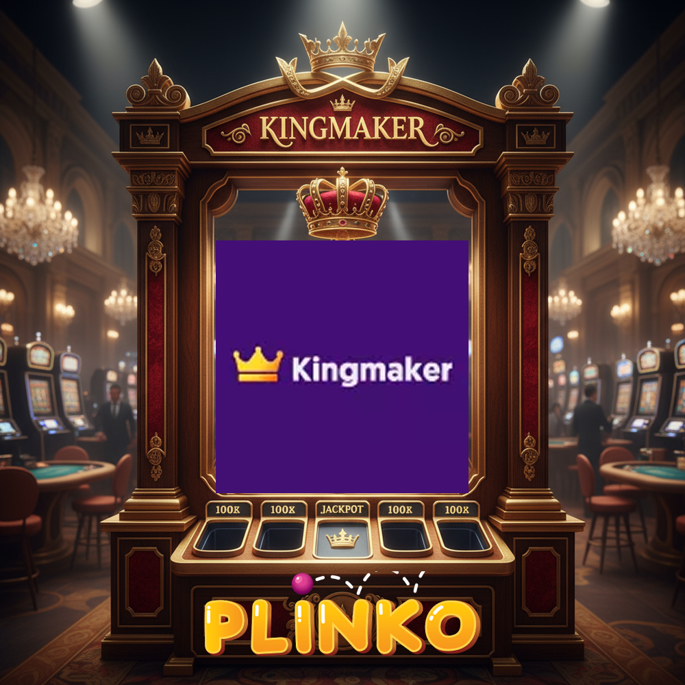 KingMaker Plinko gaming interface with multiplier selections